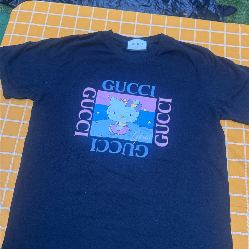 Gucci Black Bananya Cat Banana T-Shirt Size large